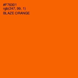 #F76301 - Blaze Orange Color Image